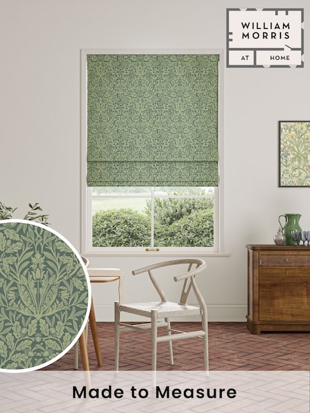 William Morris At Home Eucalyptus Green 100% Cotton Acorn Made to Measure Roman Blind (F16309) | £99