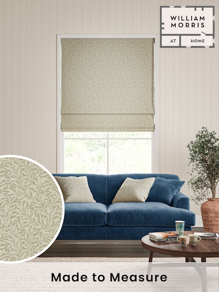 William Morris At Home Lichen Green Willow Bough Woven Made to Measure Roman Blind (F16312) | £106