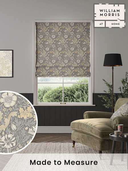 William Morris At Home Grey Cobble Compton Velvet Made to Measure Roman Blind (F16313) | £106