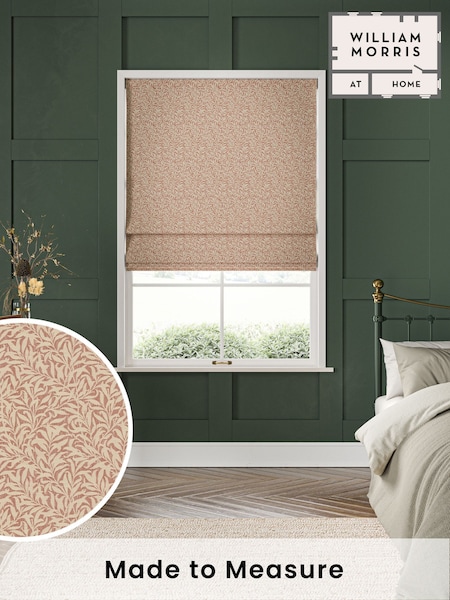 William Morris At Home Brick Orange Willow Bough Woven Made to Measure Roman Blind (F16326) | £106
