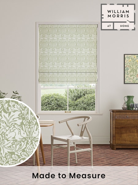 William Morris At Home Sage Green Brother Rabbit Woven Made to Measure Roman Blind (F16327) | £106