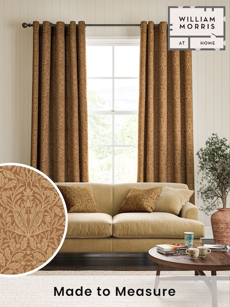William Morris At Home Russet Brown Acorn Made to Measure Curtains (F16332) | £109