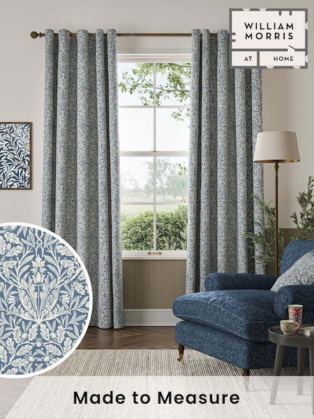 William Morris At Home River Blue Acorn Made to Measure Curtains (F16334) | £109