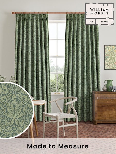 William Morris At Home Eucalyptus Green Acorn Made to Measure Curtains (F16341) | £109