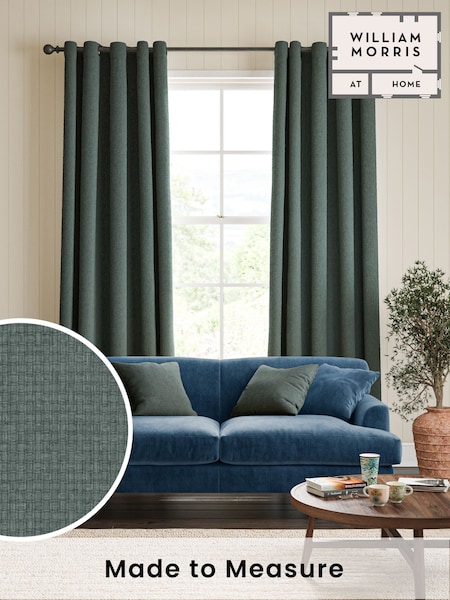 William Morris At Home Mineral Blue Reed Made to Measure Curtains (F16342) | £119