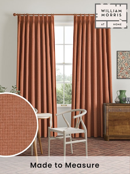 William Morris At Home Rhubarb Red Reed Made to Measure Curtains (F16346) | £119