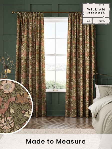 William Morris At Home Brown Compton Velvet Made to Measure Curtains (F16347) | £119