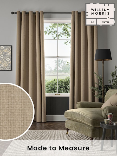 William Morris At Home Chalk Natural Reed Made to Measure Curtains (F16351) | £119
