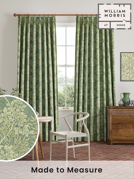 William Morris At Home Apple Green Foliage Made to Measure Curtains (F16359) | £109
