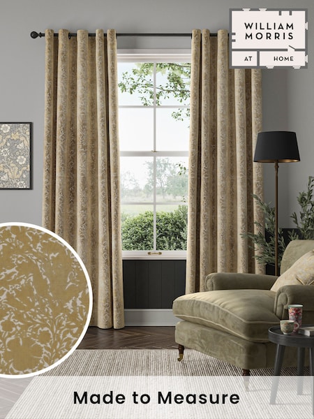 William Morris At Home Barley Natural Compton Silhouette Velvet Made to Measure Curtains (F16360) | £137