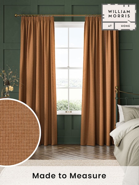 William Morris At Home Terracotta Orange Reed Made to Measure Curtains (F16366) | £119