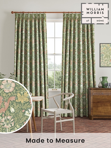 William Morris At Home Apple Green Compton Velvet Made to Measure Curtains (F16367) | £119