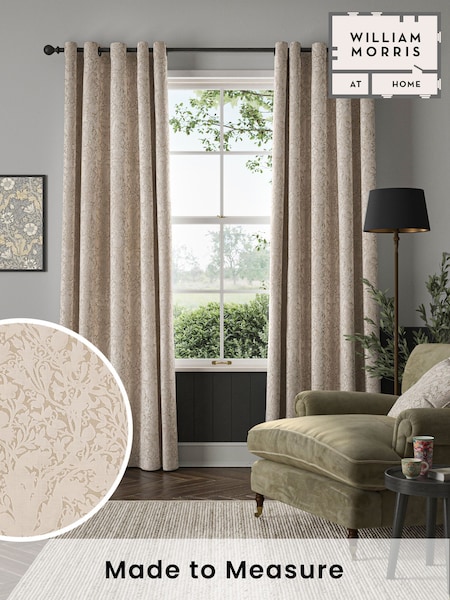 William Morris At Home Cloud Cream Compton Silhouette Velvet Made to Measure Curtains (F16370) | £137