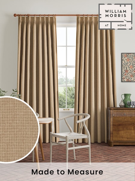William Morris At Home Clay Natural Reed Made to Measure Curtains (F16376) | £119