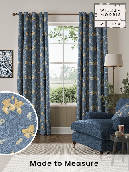 William Morris At Home River Blue Iris Made to Measure Curtains (F16382) | £109