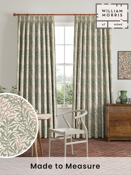 William Morris At Home Sage Green Willow Bough Made to Measure Curtains (F16401) | £109