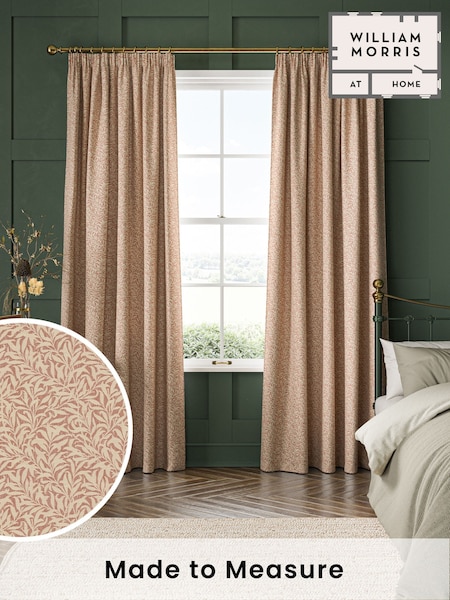William Morris At Home Brick Orange Willow Bough Woven Made to Measure Curtains (F16406) | £119