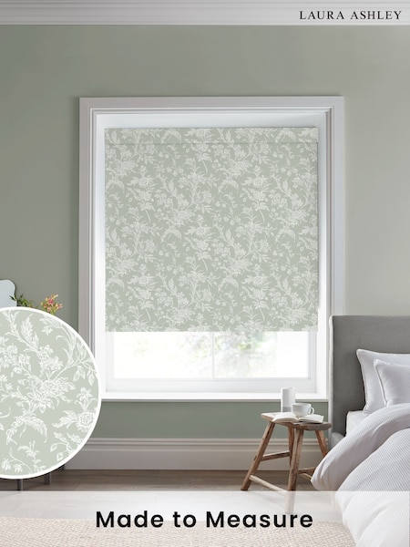 Laura Ashley Sage Green Lloyd Made to Measure Roller Blind (F16422) | £58