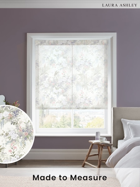 Laura Ashley Purple Linlithgow Sheer Made to Measure Roller Blind (F16430) | £55