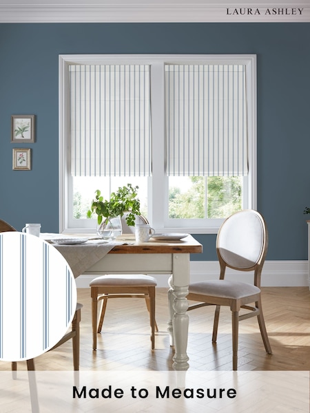 Laura Ashley Dusky Blue Farnworth Made to Measure Roman Blind (F16431) | £84