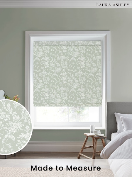 Laura Ashley Sage Green Lloyd Made to Measure Roman Blind (F16438) | £84