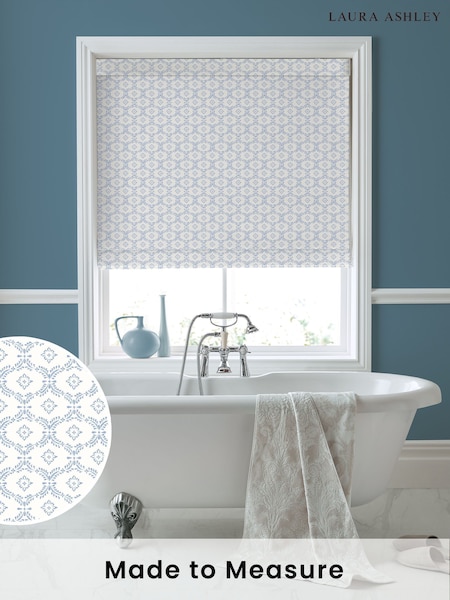 Laura Ashley Cobalt Blue Norton Made to Measure Roman Blind (F16439) | £84