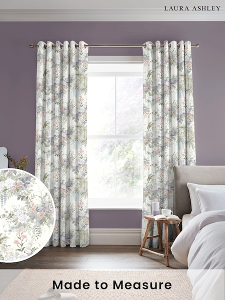Laura Ashley Purple Linlithgow Made to Measure Curtains (F16450) | £100