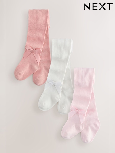 Pink Baby Bow Tights (0mths-2yrs) (F16547) | £13