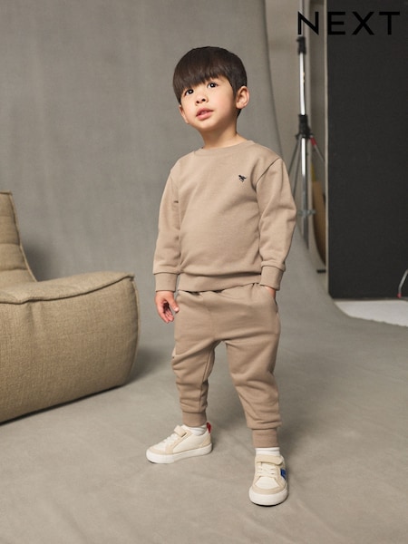 Stone Sweatshirt And Joggers Set (3mths-7yrs) (F16675) | £10 - £14