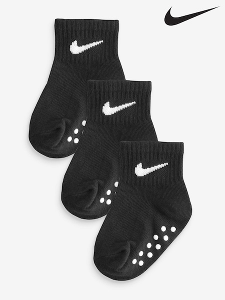 Nike Black Infant Gripper Socks 3 Pack (F16704) | £10