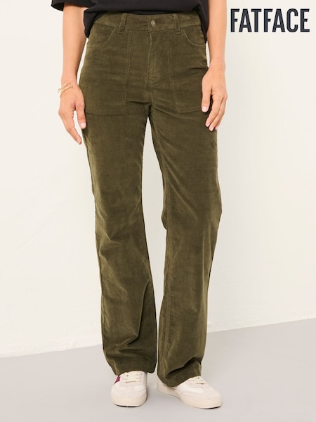 FatFace Clara Olive Green Cord Trouser (F16721) | £62