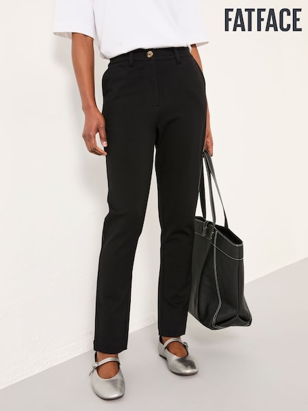 FatFace Grace Black Ponte Tapered Trouser (F16744) | £48