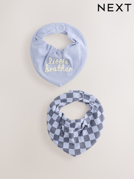 Blue Little Brother Baby Bibs 2 Pack (F16831) | £5.50