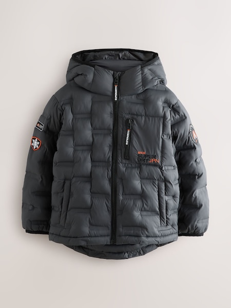 Superdry Charcoal Grey Quilted Puffer Coat (F16945) | £47 - £49