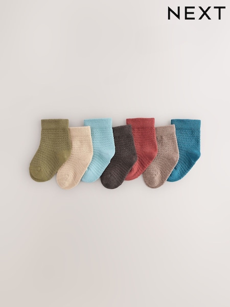 Brown Baby Socks 7 Pack (0mths-2yrs) (F16991) | £8