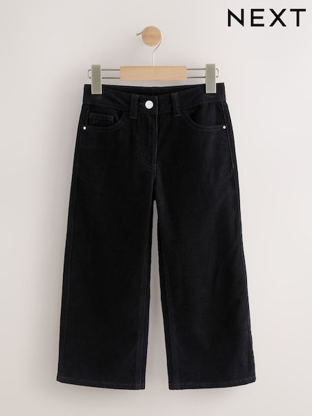 Black Cord Wide Leg Trousers (3-16yrs) (F17014) | £16 - £21