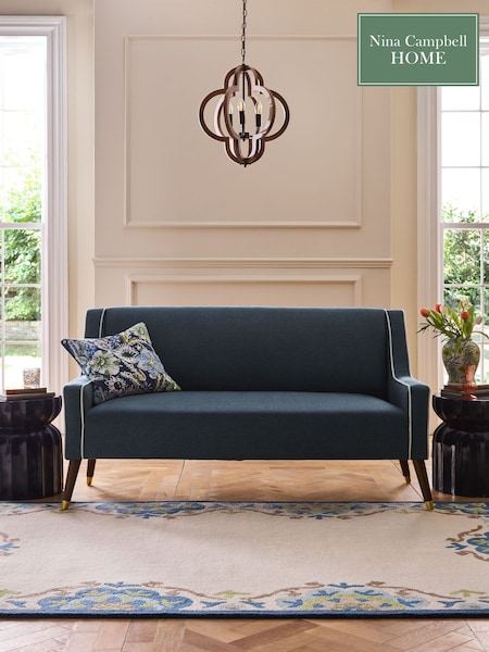 Nina Campbell Clabon Indigo Blue Rosebury Small 2 Seater Sofa (F17072) | £699