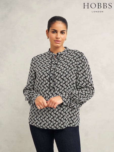 Hobbs Black Alba Blouse (F17184) | £89