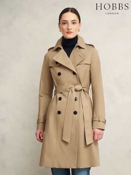 Hobbs Brown Petite Skylar Trench Coat (F17197) | £219