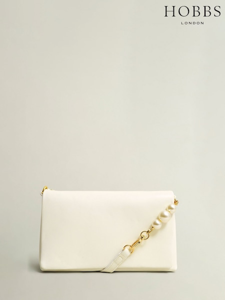 Hobbs Cream Jas Clutch Bag (F17201) | £110
