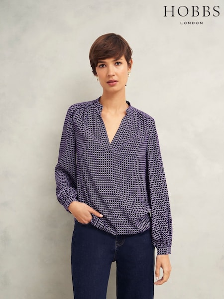 Hobbs Purple Mila Blouse (F17208) | £79