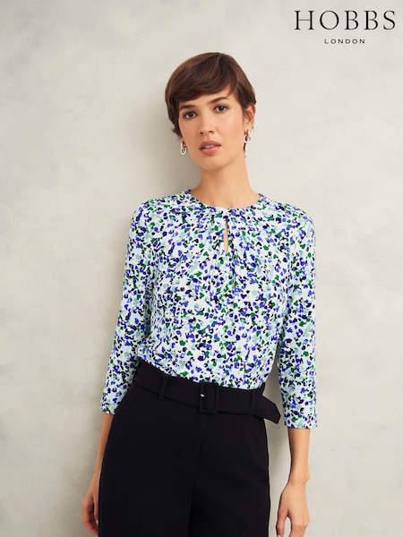 Hobbs Green Julia Printed Top (F17217) | £45