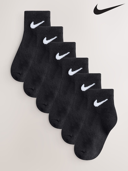 Nike Black Basic Ankle Socks 6 Pack (F17272) | £14