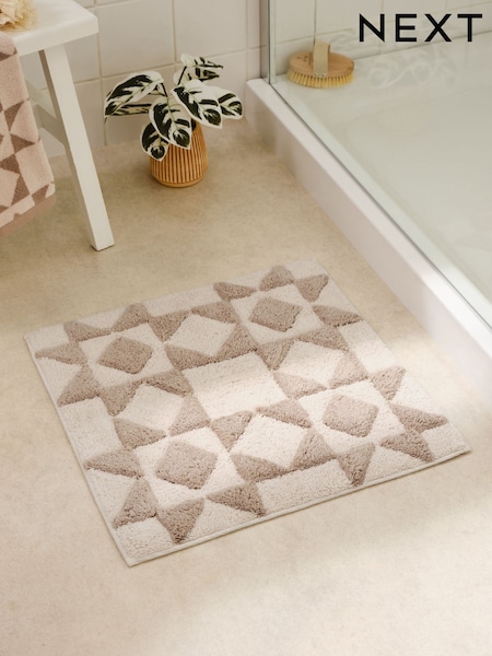 Natural Geo Shower Mat (F17292) | £14