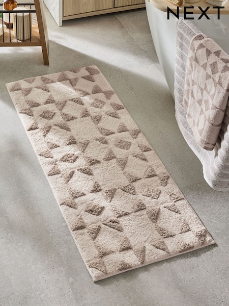 Natural Geo Runner Bath Mat (F17300) | £22