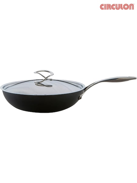 Circulon Black Style Hard Anodised 30cm Stirfry With Stainless Steel Lid (F17370) | £105