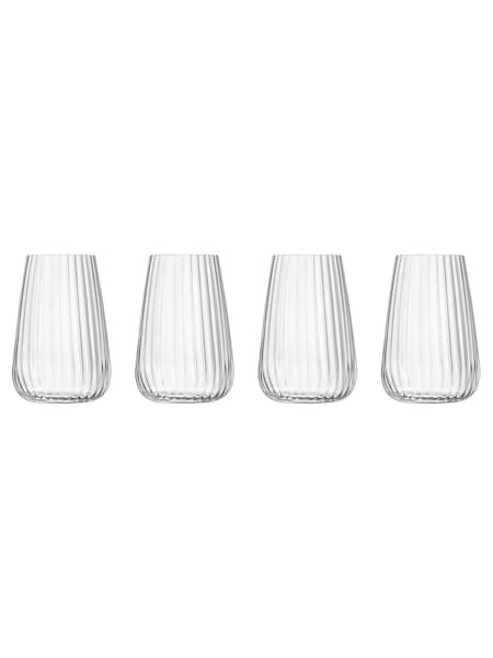 Luigi Bormioli Set of 6 Grey Optica Stemless Hi Ball Glasses (F17376) | £28