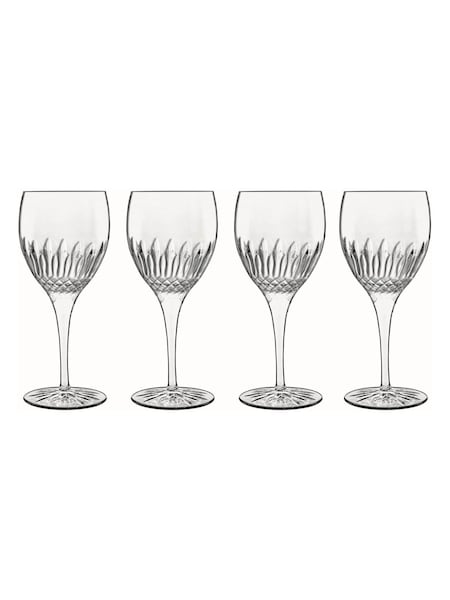 Luigi Bormioli Set of 6 Grey Diamante White Wine Glasses (F17398) | £37