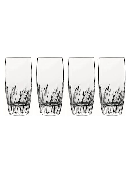 Luigi Bormioli Set of 4 Grey Mixology Incanto Hi-Ball Glasses (F17405) | £45