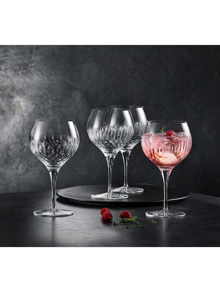 Luigi Bormioli Set of 4 Grey Diamante Gin Glasses (F17407) | £39